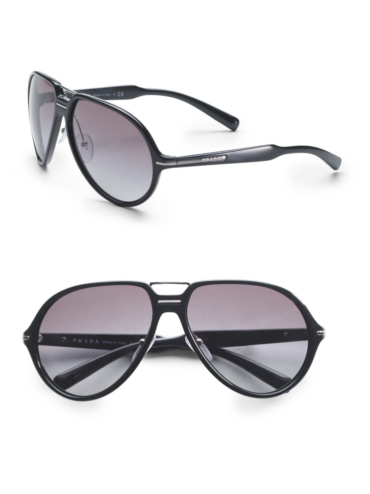 Prada Acetate Aviator Sunglasses In Black For Men Lyst 1974