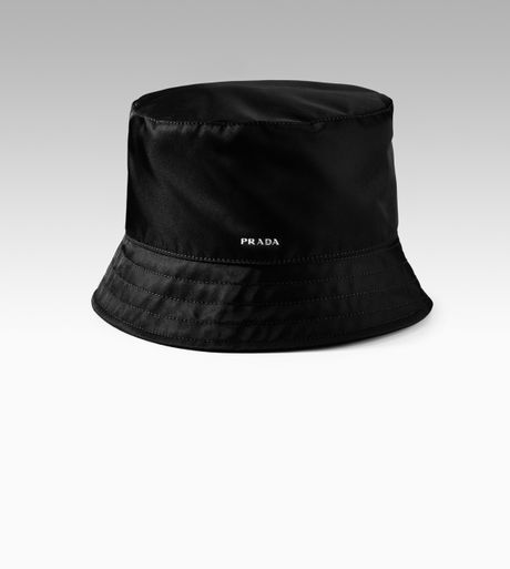 prada nylon bucket hat black