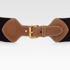Prada Leather Accented Elastic Belt in Black (nero) - Lyst