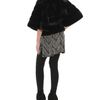 Revillon Mink Fur Cape Jacket in Black (black blue) - Lyst