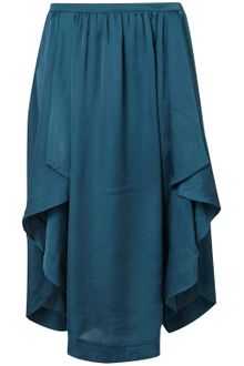 Topshop Waterfall Calf Skirt - Lyst