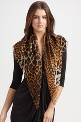 Yves Saint Laurent Silk Leopard Print Scarf