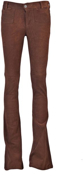 Goldsign Blossom Flare Jean in Brown - Lyst