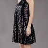 Halston Heritage Sequin Tent Dress in Black - Lyst
