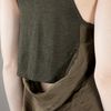 T By Alexander Wang Panelled Drape Back Dress in Green (khaki) - Lyst