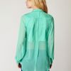 Free People Sheer Buttondown Tunic in Green (mint julep) - Lyst