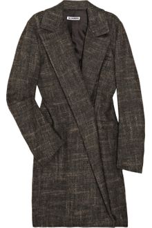 Jil Sander Tweed Coat - Lyst