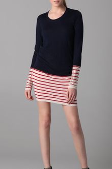 Markus Lupfer Stripe Dress with Sequin Cuff - Lyst