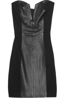 Mason by Michelle Mason Cotton-blend Twill and Leather Dress - Lyst