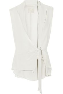 Mason by Michelle Mason Wrap-effect Silk Top - Lyst