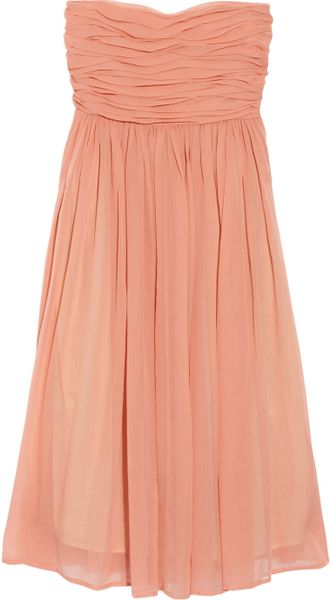 See By Chloé Cotton and Silkblend Georgette Dress in Pink - Lyst
