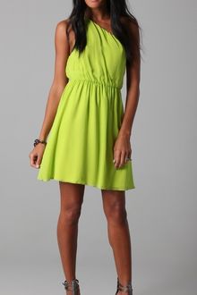 Alice + Olivia Mila Pleated One Shoulder Dress - Lyst