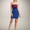 Hervé Léger Strapless Colorblock Bandage Dress in Blue (amethystcombo) - Lyst