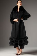 Kelli Kouri Fox-trim Ankle-length Coat