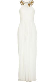 Marchesa Embellished Silk-chiffon Gown - Lyst