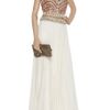 Marchesa Embellished Strapless Silk Gown in White - Lyst