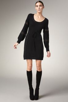 Nanette Lepore Lace-detail Knit Dress - Lyst
