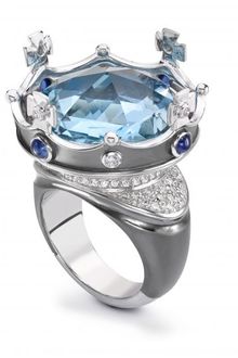 Theo Fennell Topaz, Diamond & Sapphire Coronet Ring - Lyst