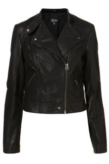Topshop Clean Pu Biker - Lyst