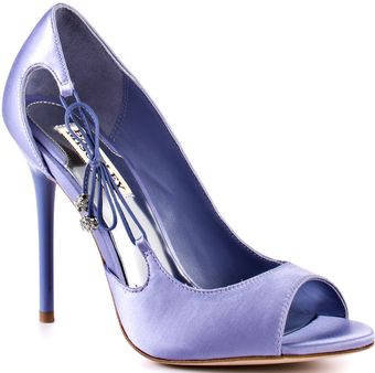 Badgley Mischka Wanda - Blue Satin - Lyst