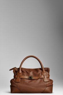 Burberry Medium Grainy Leather Bowling Bag - Lyst