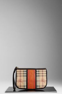 Burberry Small Haymarket Check Wristlet - Lyst