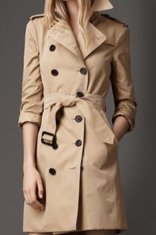 Burberry Check Undercollar Trench Coat - Lyst