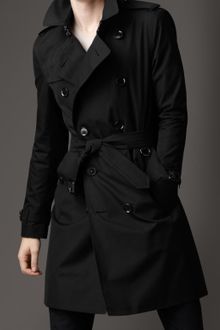 Burberry Cotton Gabardine Trench Coat - Lyst