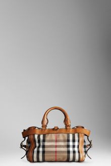 Burberry Small Check Bowling Bag - Lyst