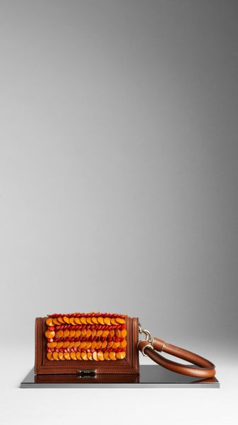 Burberry Small Beaded Wristlet in Brown (spice) - Lyst
