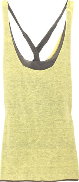 Cut25 Knotted Wovenlinen Top in Yellow - Lyst