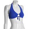 Dkny Cerulean Tie Front Halter Bikini Top in Blue - Lyst