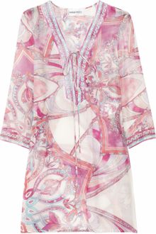 Emilio Pucci Printed Cotton and Silk-blend Kaftan - Lyst