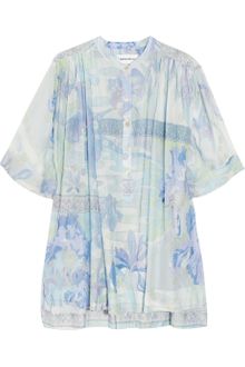 Emilio Pucci Printed Cotton and Silk-blend Shirt - Lyst