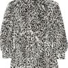 Gucci AnimalPrint Cotton And SilkBlend Blouse in Animal - Lyst