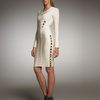 Hervé Léger Accented Longsleeve Bandage Dress in Gold (manila gold) - Lyst