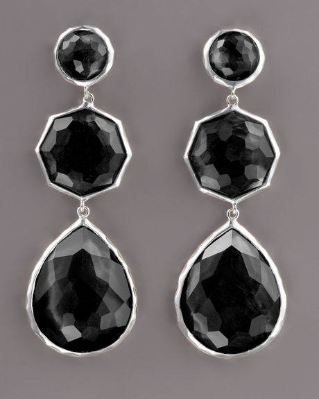 Ippolita Tripledrop Earrings, Onyx in Black (null) - Lyst