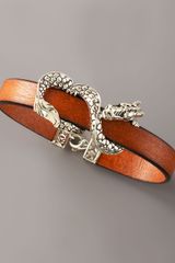 John Hardy Naga Leather Bracelet, Brown
