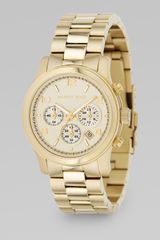 Michael Kors Stainless Steel Chronograph Watch/goldtone