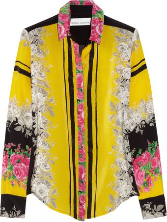  Rose-print Silk Blouse 