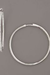 Roberto Coin White Diamond Hoop Earrings