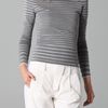 Alexander Wang Engineered Stripe Long Sleeve Top in Gray (grey) - Lyst