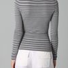 Alexander Wang Engineered Stripe Long Sleeve Top in Gray (grey) - Lyst