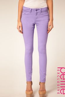 ASOS Collection Asos Petite Exclusive Lavendar Skinny Jeans - Lyst
