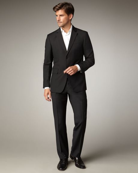 Burberry Basic Twobutton Suit in Black for Men - Lyst