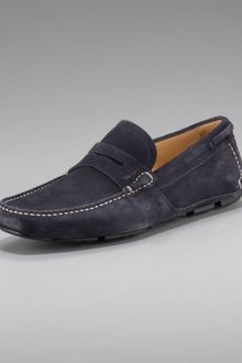 Ferragamo Suede Penny Driver - Lyst