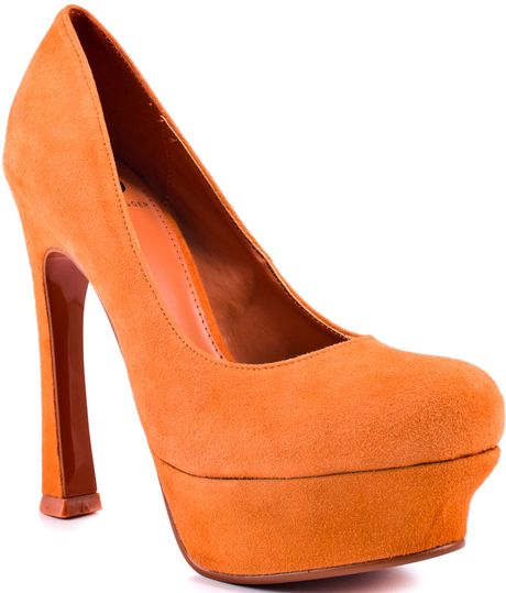 Kelsi Dagger Abrielle  Orange Suede in Orange - Lyst