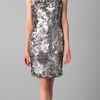 Marchesa Sequined Strapless Dress in Silver (pewter) - Lyst