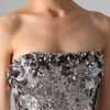 Marchesa Sequined Strapless Dress in Silver (pewter) - Lyst