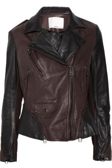 3.1 Phillip Lim Two-tone Leather Motocross Jacket - Lyst